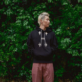 Orion patched hoodie / Black