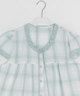 Arche Check Frill Short Sleeve Blouse