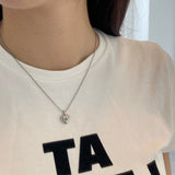 Mint heart neckalce