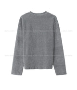 デンスベルベット ヘンリーネック 長袖Tシャツ