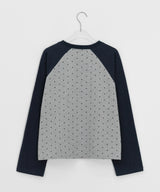 26SS★ [BAONHAUS] ケトゥンドットカラーマッチングラグランTシャツ