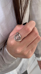 Silver snail @ ring