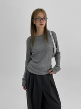 [MADE] Lucas Knit Ribbed Long Sleeve T-Shirt