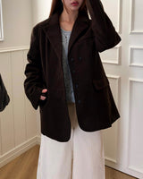 Leon Two-Button Collar Pocket Loose-Fit Blazer Jacket