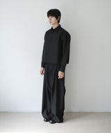 [DOJINOI] MUTE CROP SHIRTS BLACK