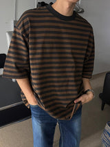 [Premium] ウィークエンドピッグボーダー半袖Tシャツ (2color)