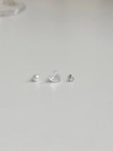 [3 set] shy pearl heart piercing set