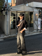 Spoken Wide Black Denim Pants (S, M, L, XL, 2XL)