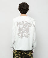 SLASH LOGO WAFFLE LONG SLEEVE_WHITE