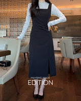 [MADE] Rene side‑slit dress
