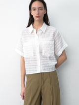 (BL-4348)ESSENTIAL SEERSUCKER POCKET SHIRT