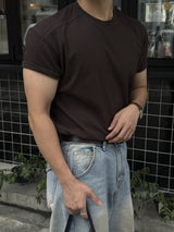 マッスルショルダーリブ半袖Tシャツ