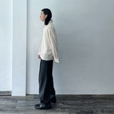 Textured Draped Wide Pants