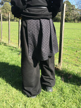 [Detachable] Dot Wrap Skirt Sweatpants (2c)