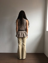 Antique frill sleeveless top (4color)
