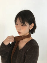Ripi Side Button Knit+Scarf (4color)