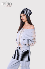 Gradient Off-Shoulder Zip-Up (TOP)
