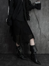 uncut lace skirt (2color)
