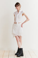JADE SCARF SHIRT white