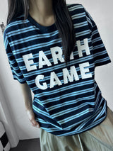 ユニバース クリーミー ストライプ オーバーサイズ Tシャツ 3カラー