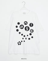 [unisex] Lebea Loose-Fit Rivet Dot Short Sleeve Tee
