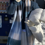 フランダーアイケチェックビッグマフラー