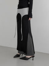 Vero Layering Color Matching Long Skirt