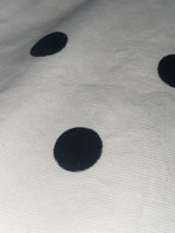Big hobo bag - White polka dot (Reversible) / Free Gift