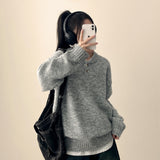 Dove Dotom ヘンリーネックスナップラウンドニット