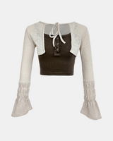 Navillera Button Sleeveless Cardigan Set
