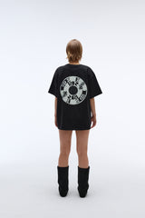 EEERRR Record artwork damage washing T-shirt (Black)