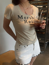 シュークリームUネックTシャツ