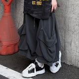 drape pocket bermuda pants