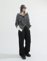 Adel pocket zip-up knit