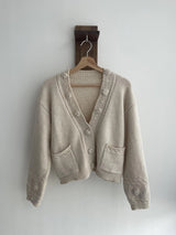 da flower knit cardigan