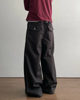 Dobby Stripe Denim Pants