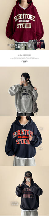 Noah Lettering Point Casual Over Hoodie