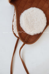 Camel quilting quilted earring truffler hat