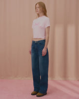 ラブリボンクロップTシャツ-PINK