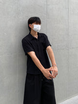 ジャカードチェッカード半袖Tシャツ 3C