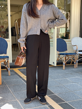 [SHOPPERMADE] -5kg ストレートワイドスラックス (3color)