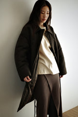 Oversized puffer coat, Dark brown