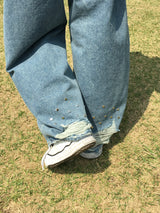 Curvy Crack Curved Denim Pants (1c)