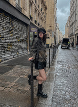 Lulu Banding Leather Shorts