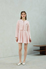 LANI TWEED CARDIGAN / PINK