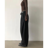 [UNISEX] ストライプカーブドスラックス