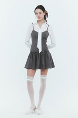 BIANCA DRESS melange brown