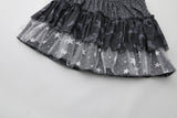 Galaxy Combo Frill Mini Skirt