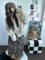 ストリング🩶ピグメントトラックロングパンツ 🩶🤎🖤3カラー