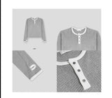 Fingerhole Waffle Henley Neck